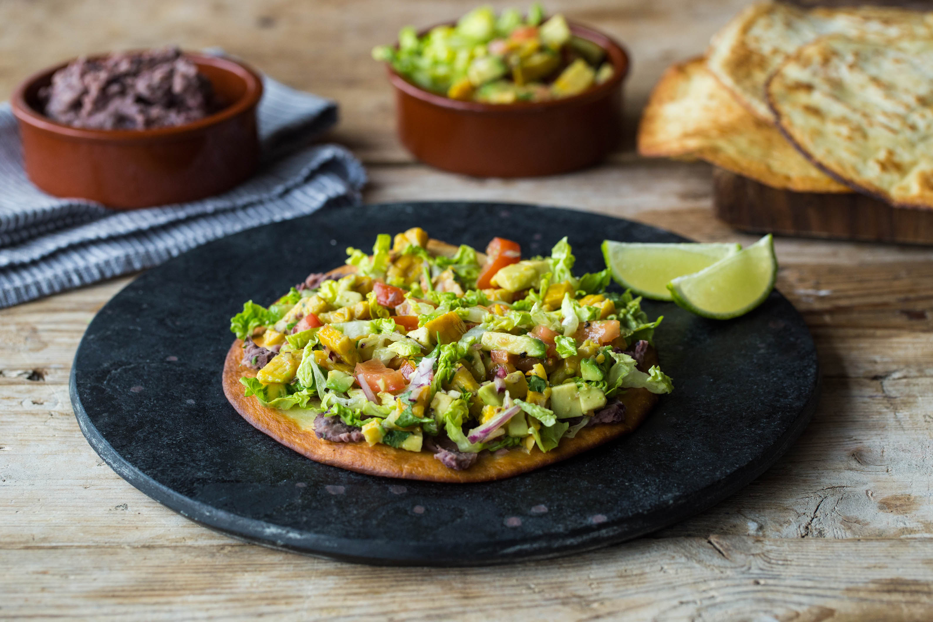 Party Tostada with Guacamole