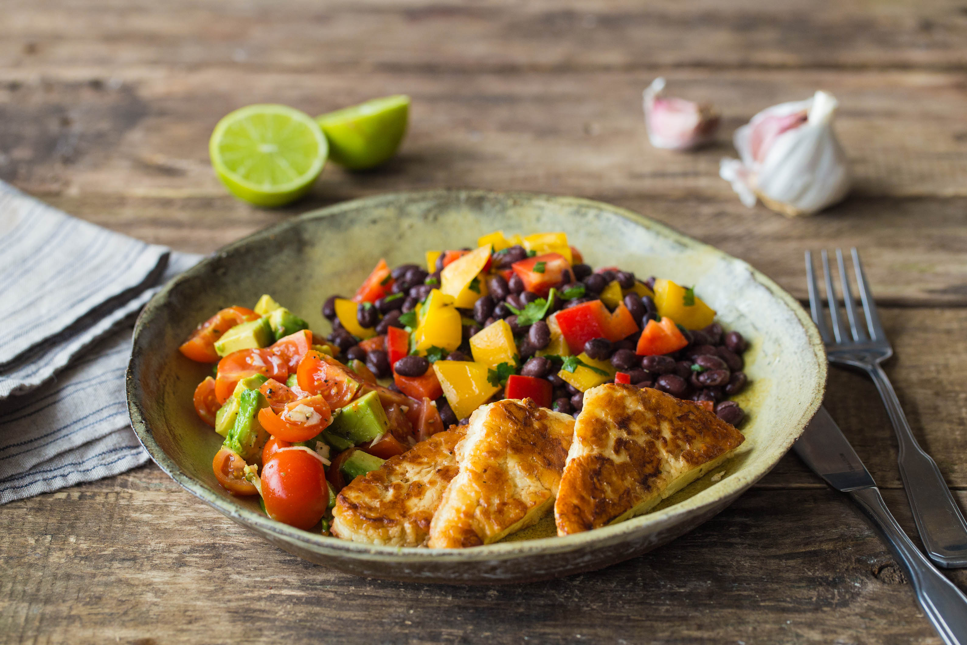 Weitgereister, vegetarischer mexikanischer Salat