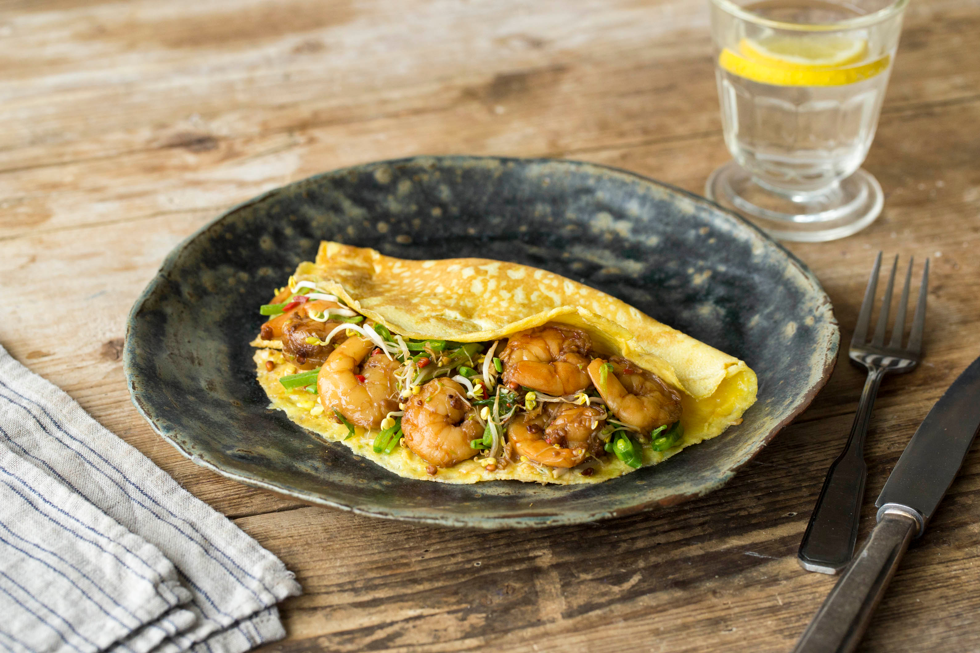 Asian Style Prawn Omelette
