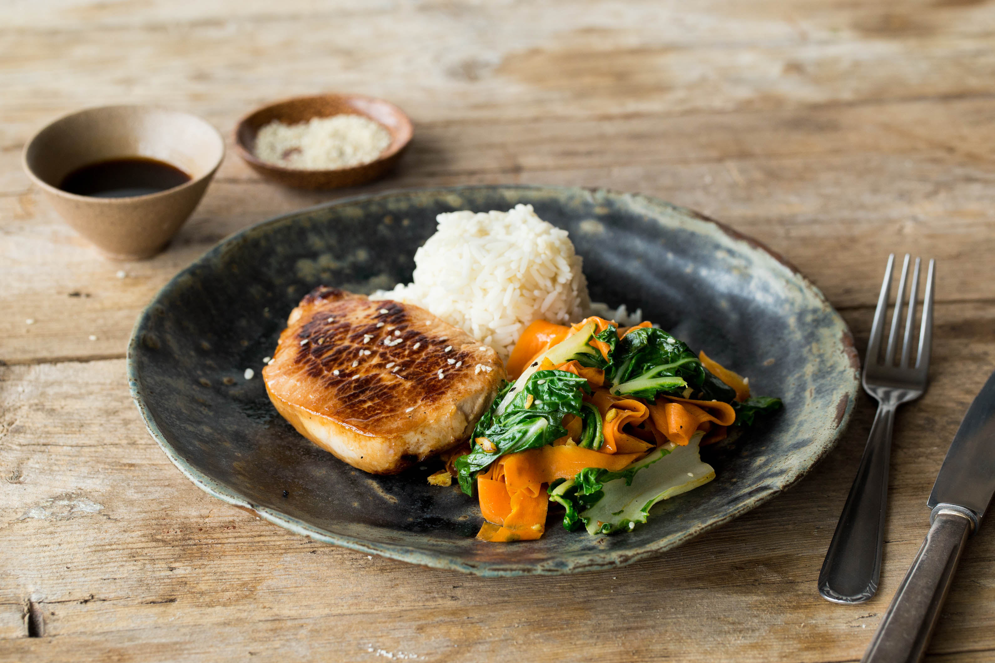 Honey Soy Pork with Oriental Veggies