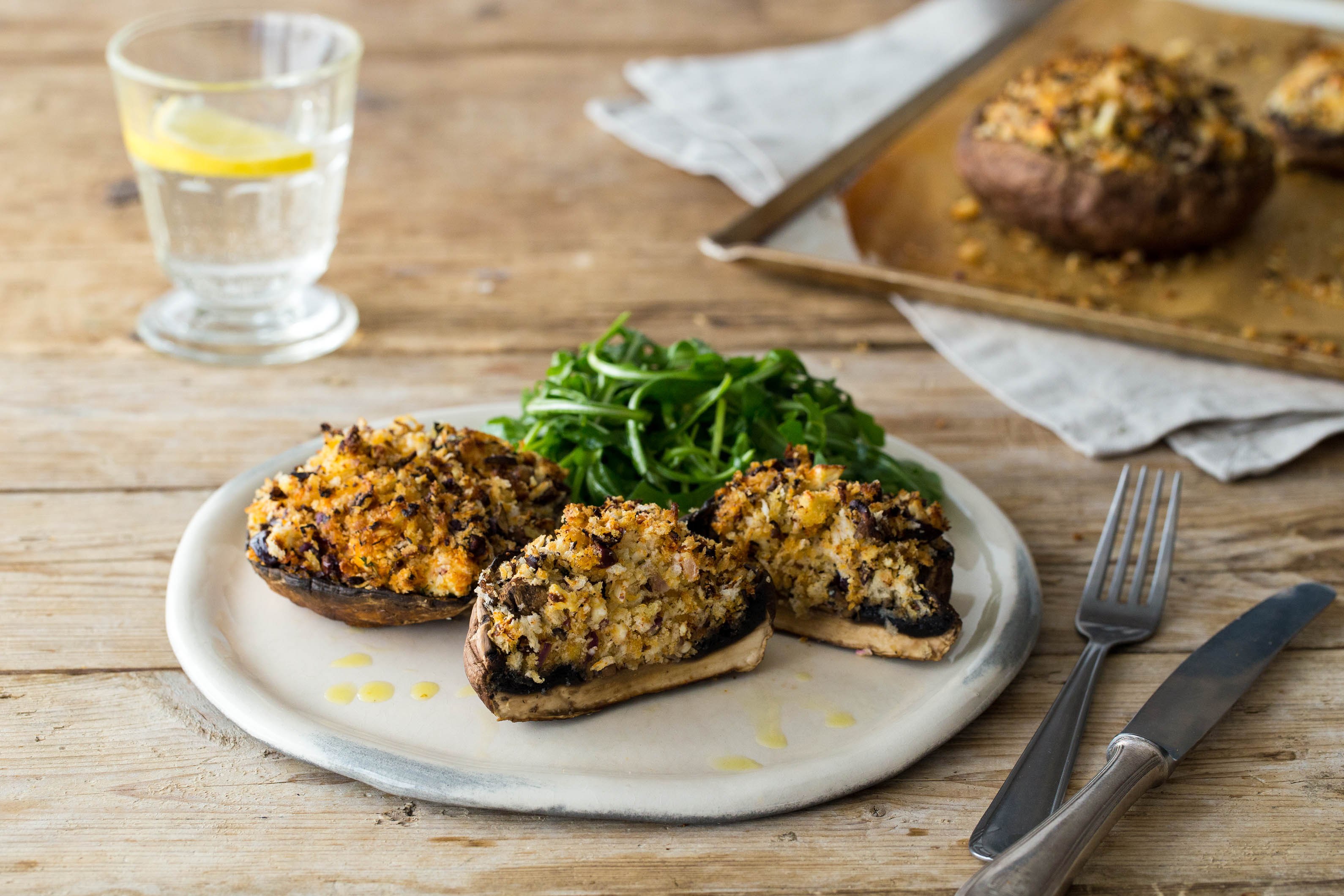 Smokey Stuffed Mushrooms with Fetta & Thyme