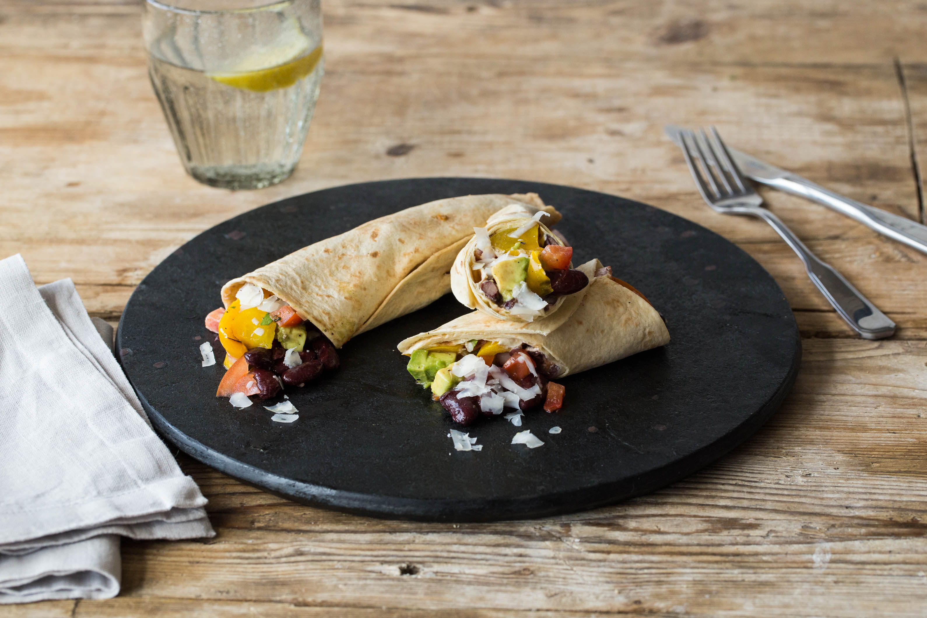 Tortillas mit würziger Kidneybohnen-Paste