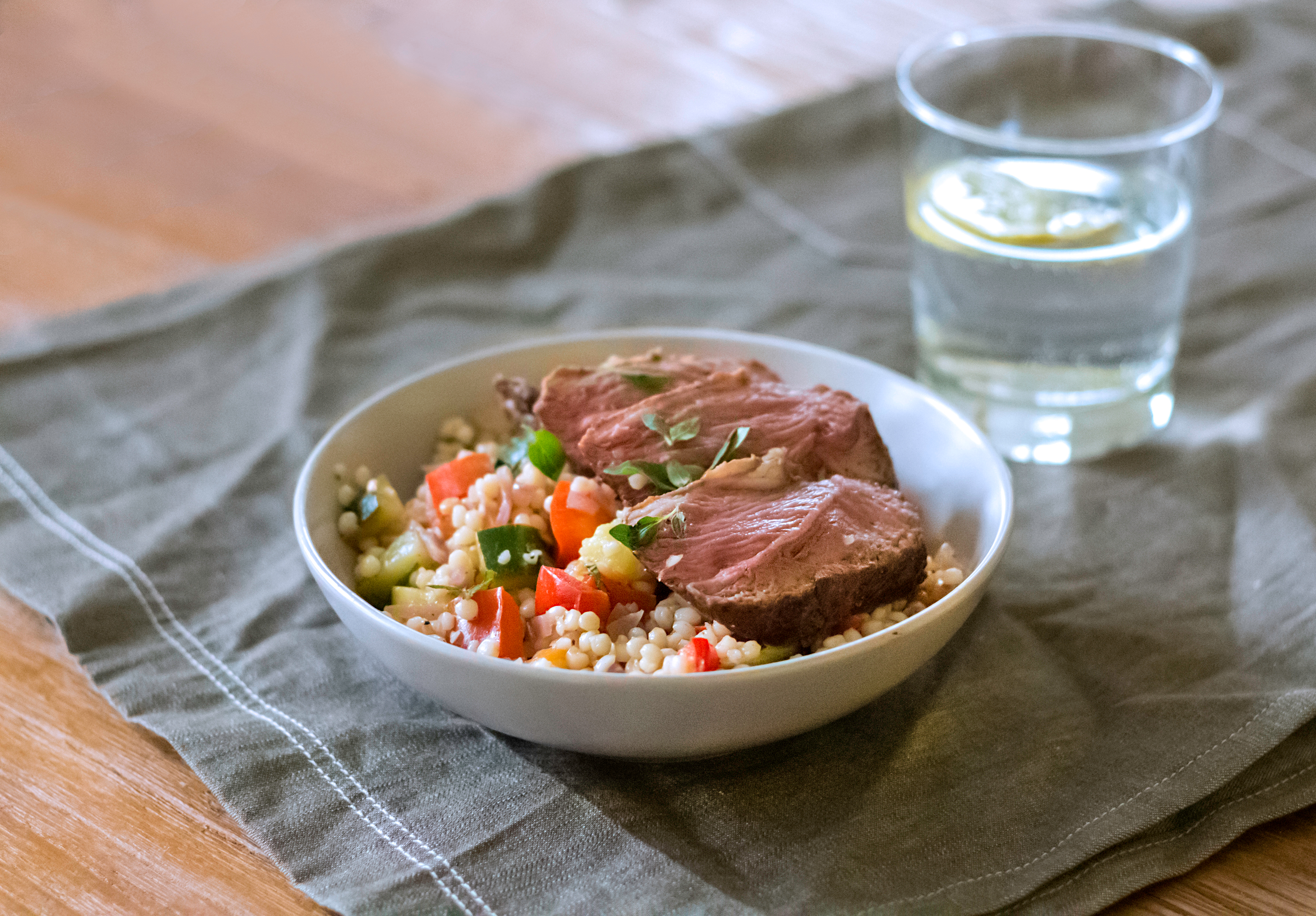 Roast Lamb with Mediterranean Couscous