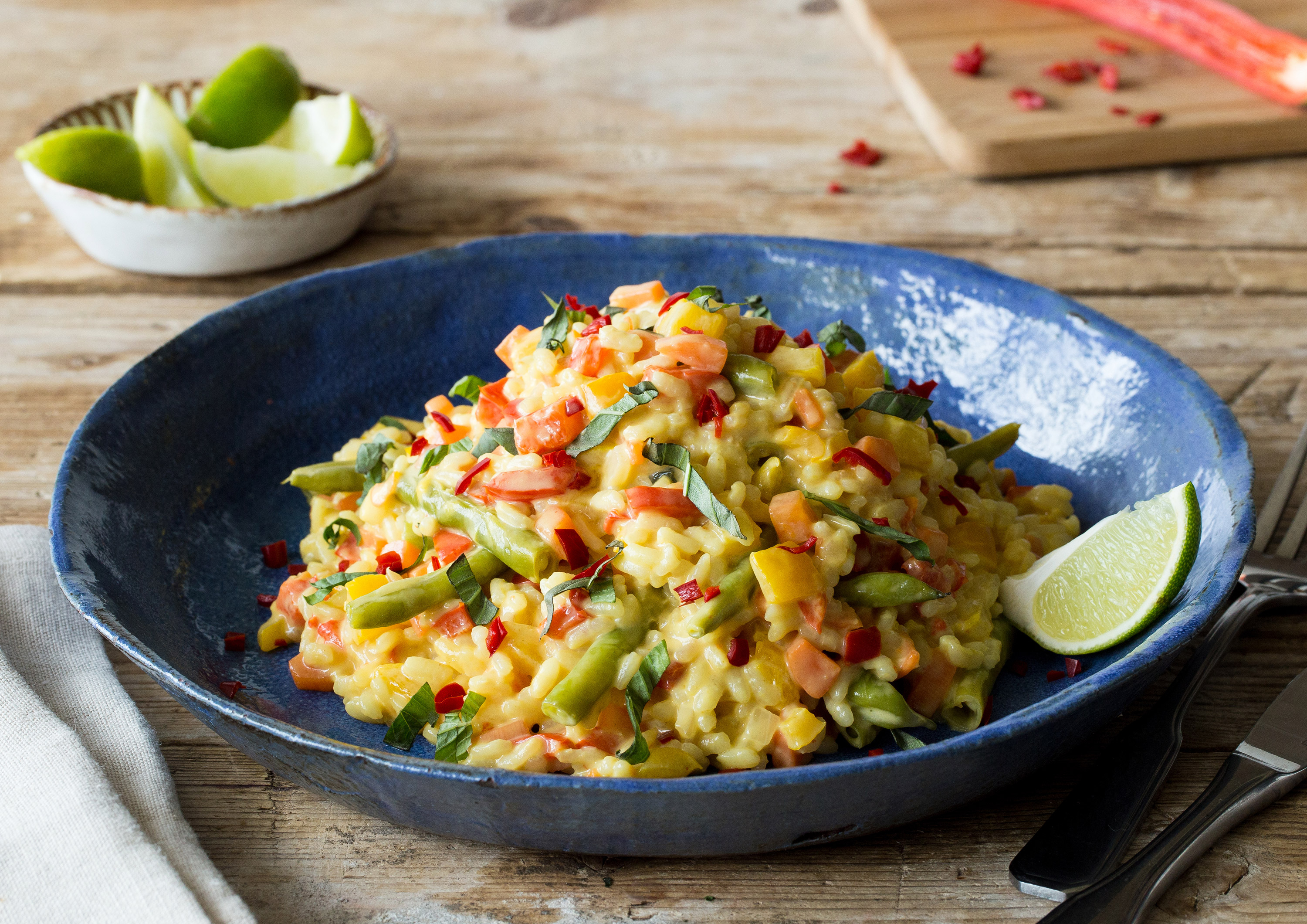 Italien meets Thailand: Gelbes Curry-Risotto