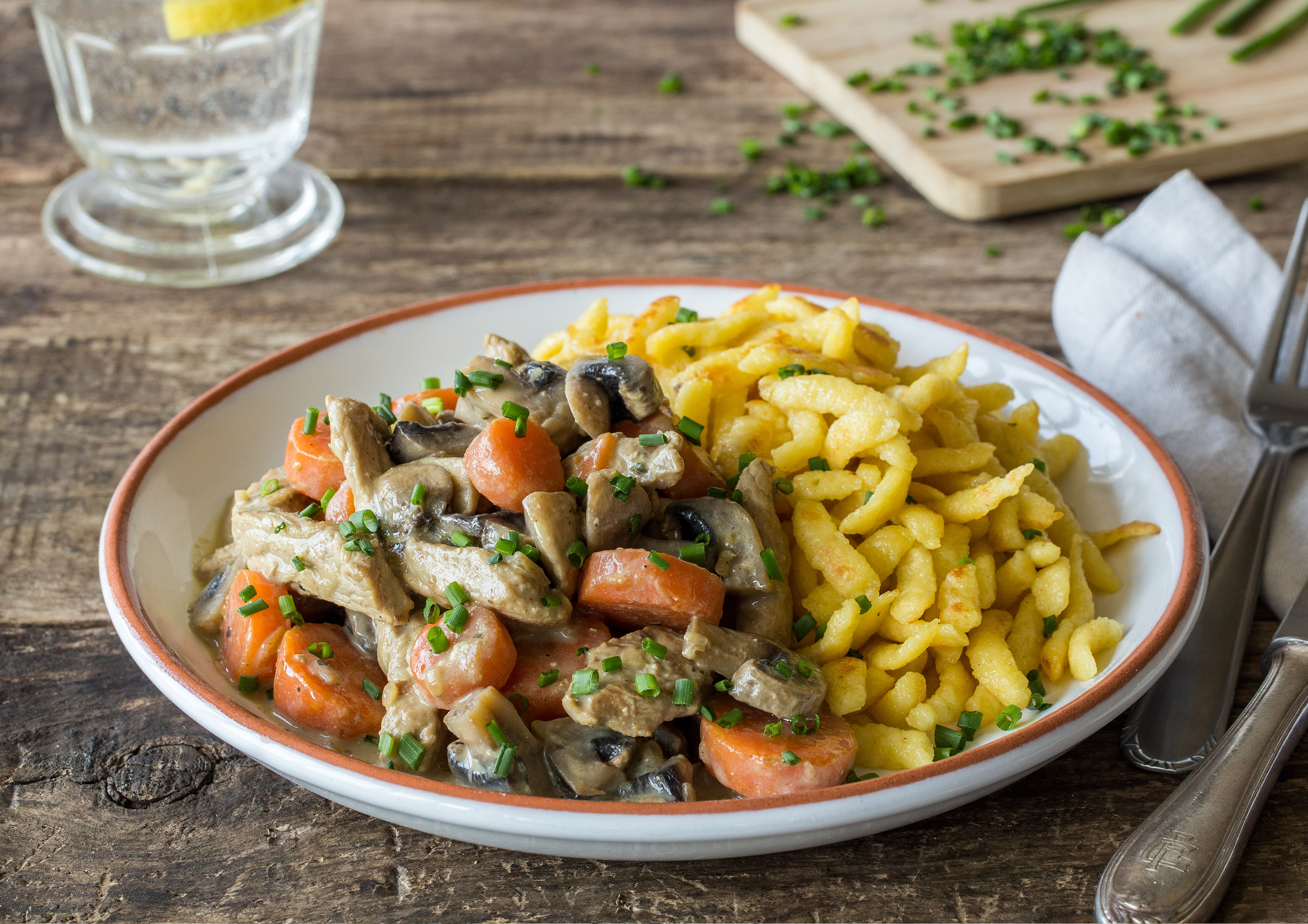 Wohlfühlgericht: Rahmschnetzel-Pfanne