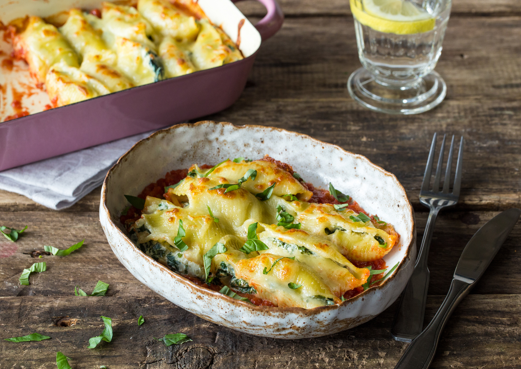 Ricotta & Spinach-Stuffed Shells