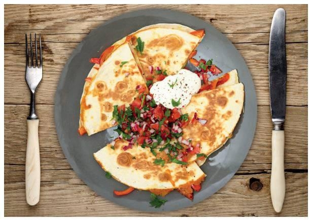 Knusprige Paprika-Quesadillas
