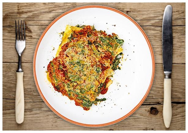 Spinat-Ricotta-Lasagne 