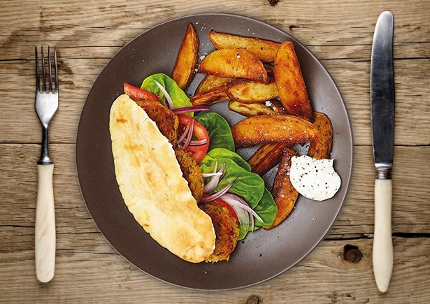 Falafel in Pita Taschen