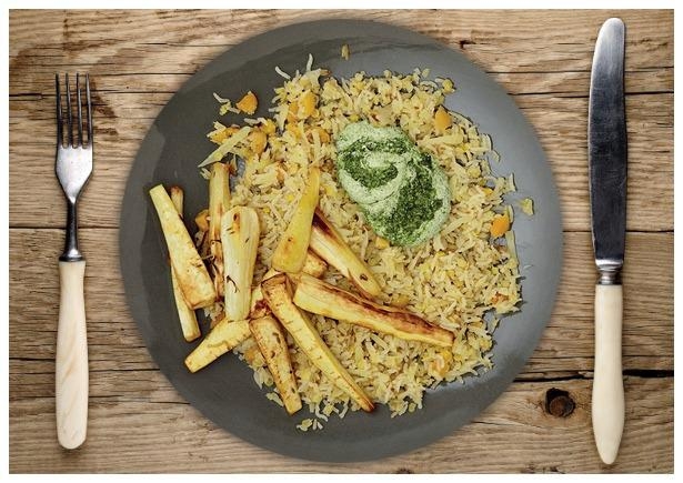 Pastinaken-Basmatireis-Pilaf