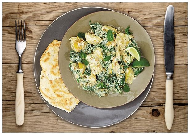 Cremiges Spinat-Kartoffel-Curry