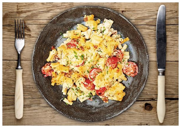 Würziger Makkaroni-Käse-Auflauf