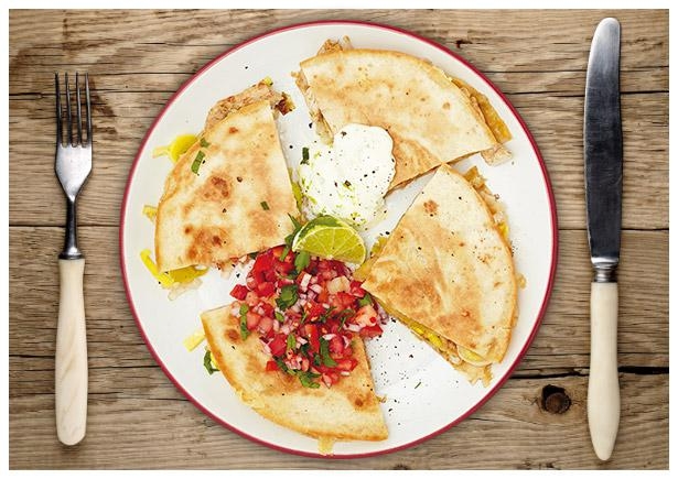 Würzige Puten-Quesadillas