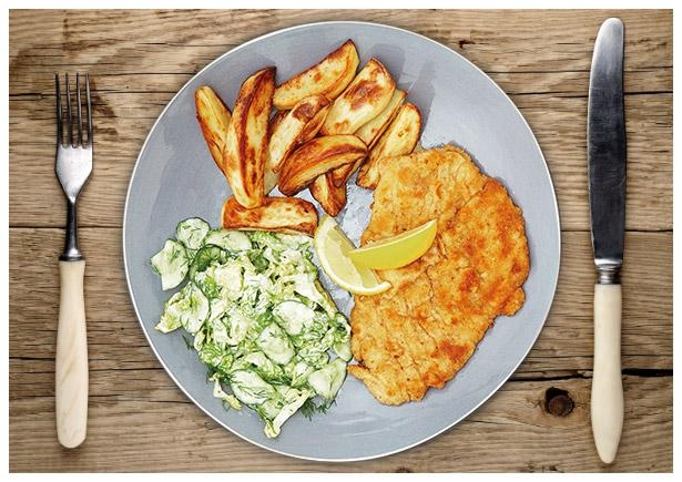 Kross gebratene Schweineschnitzel 