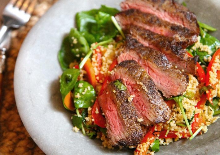 Marokkanisch gewürztes Rinderhüfsteak