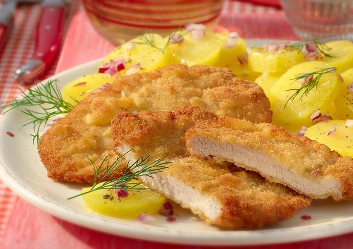 Schnitzel mit Kartoffelsalat