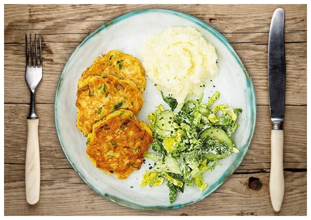 Luftige Kichererbsen-Bärlauch-Puffer