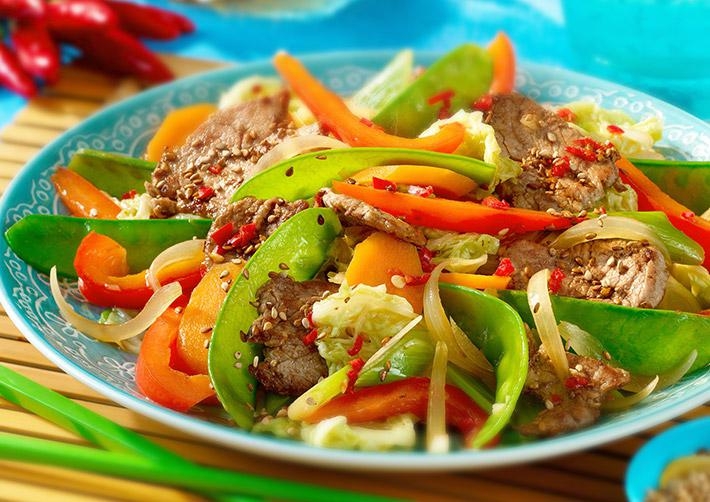 Chili-Beef mit Wok-Gemüse   