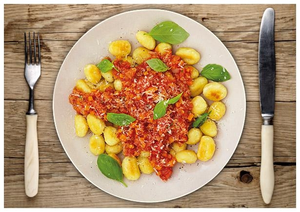 Braun gebratene Gnocchi