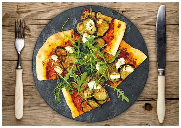 Knusprige Auberginenpizza à la Provence  