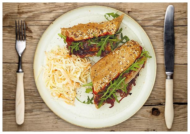 Bratwurst im Mehrkornbaguette