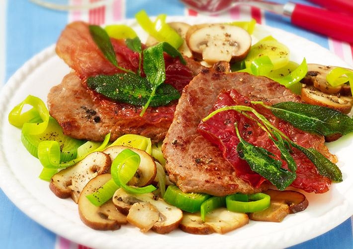 Saltimbocca mit Champignons