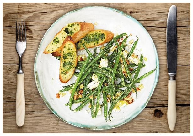 Lauwarmer Bohnen Salat „Haricot Vert“