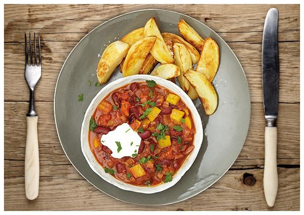 Pikanter Chili-Bohnen-Eintopf