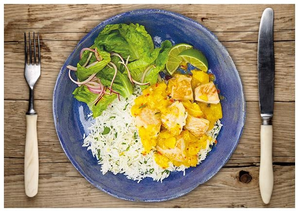  Putenbrust in pikanter Chili-Limetten-Mango-Glasur