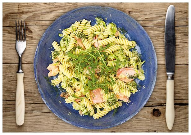 Fussili-Stremellachs-Zucchini-Pasta