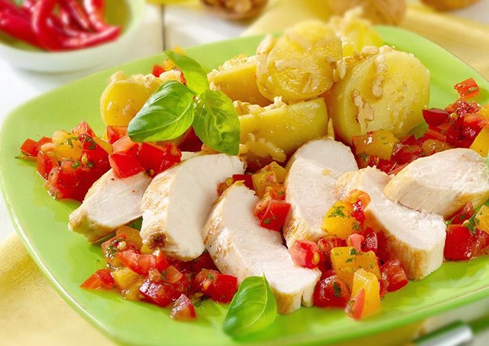 Hähnchenbrust mit Tomaten-Salsa