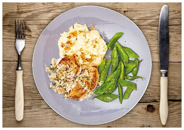Schweinefilet mit delikater Champignon-Soße 