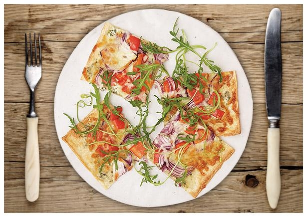 Sommerlicher Flammkuchen