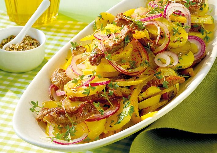 Kartoffelsalat mit Rindfleisch
