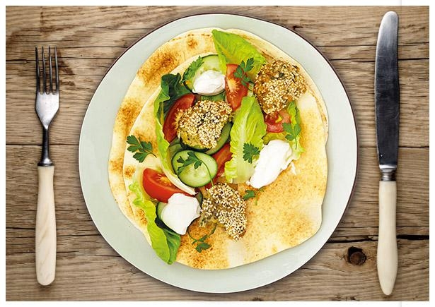 Ofen-Falafel mit Sesam-Kruste