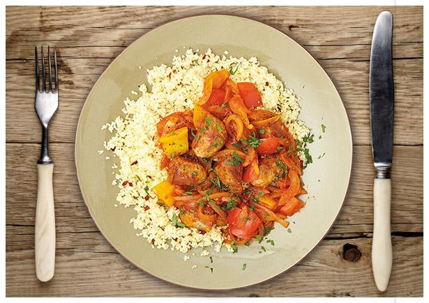 Pikante Paprika-Bratwurst Pfanne