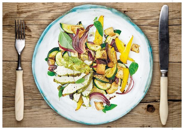 Putenbrust in Pestokruste