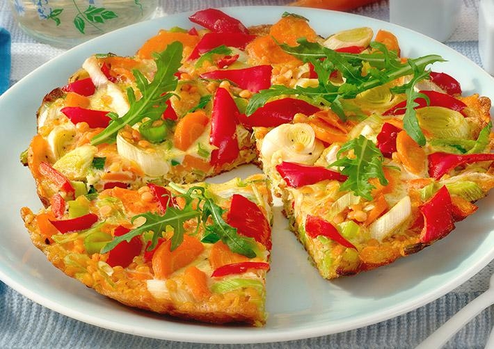Linsen-Gemüse-Frittata