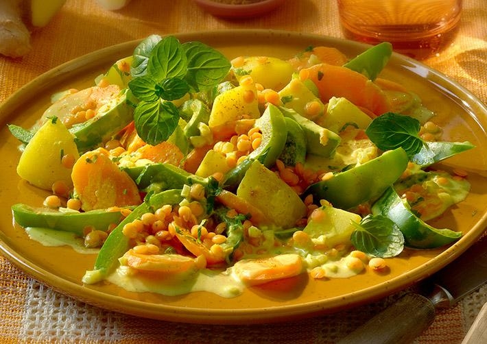 Gemüse in Kokossoße