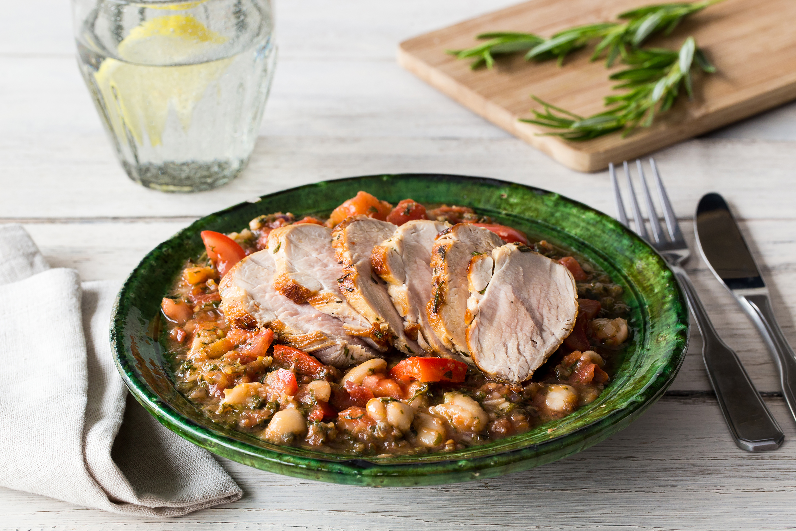 Boston ‘Baked’ Beans with Tender Pork & Kale
