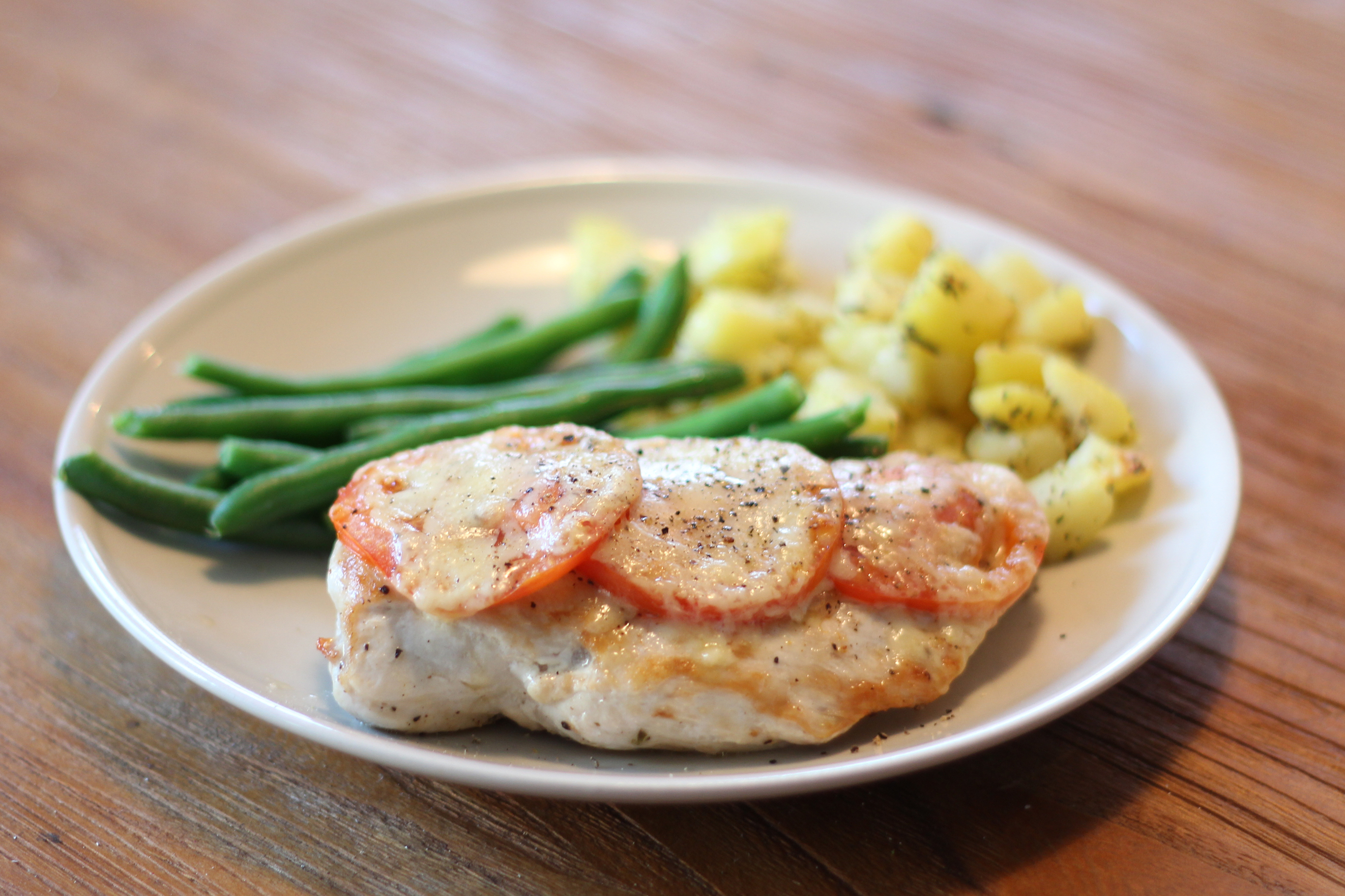 Baked Chicken Parmigiana with Crispy Potato