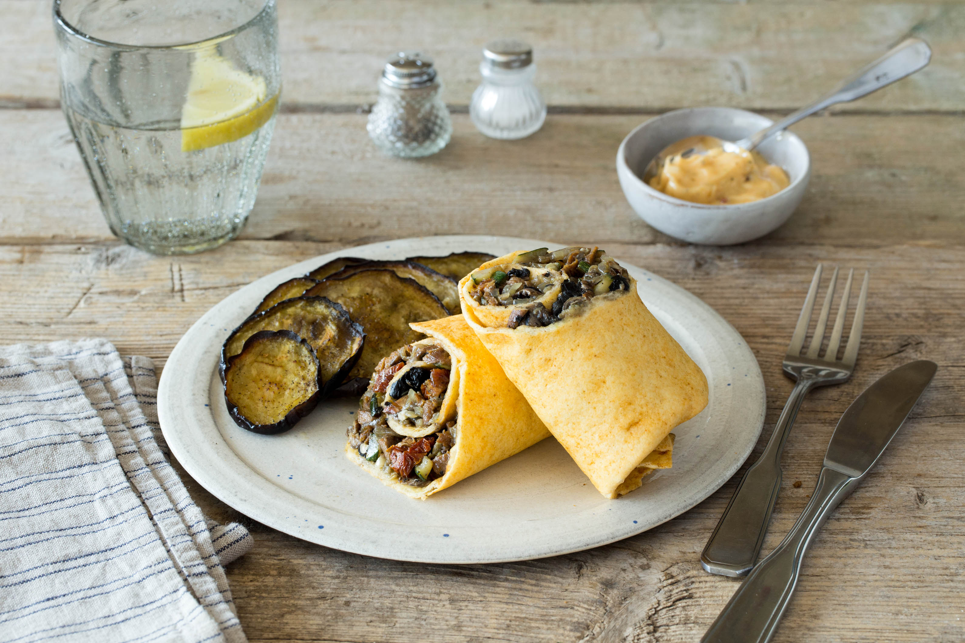 Sundried-Tomato Seitan Wrap