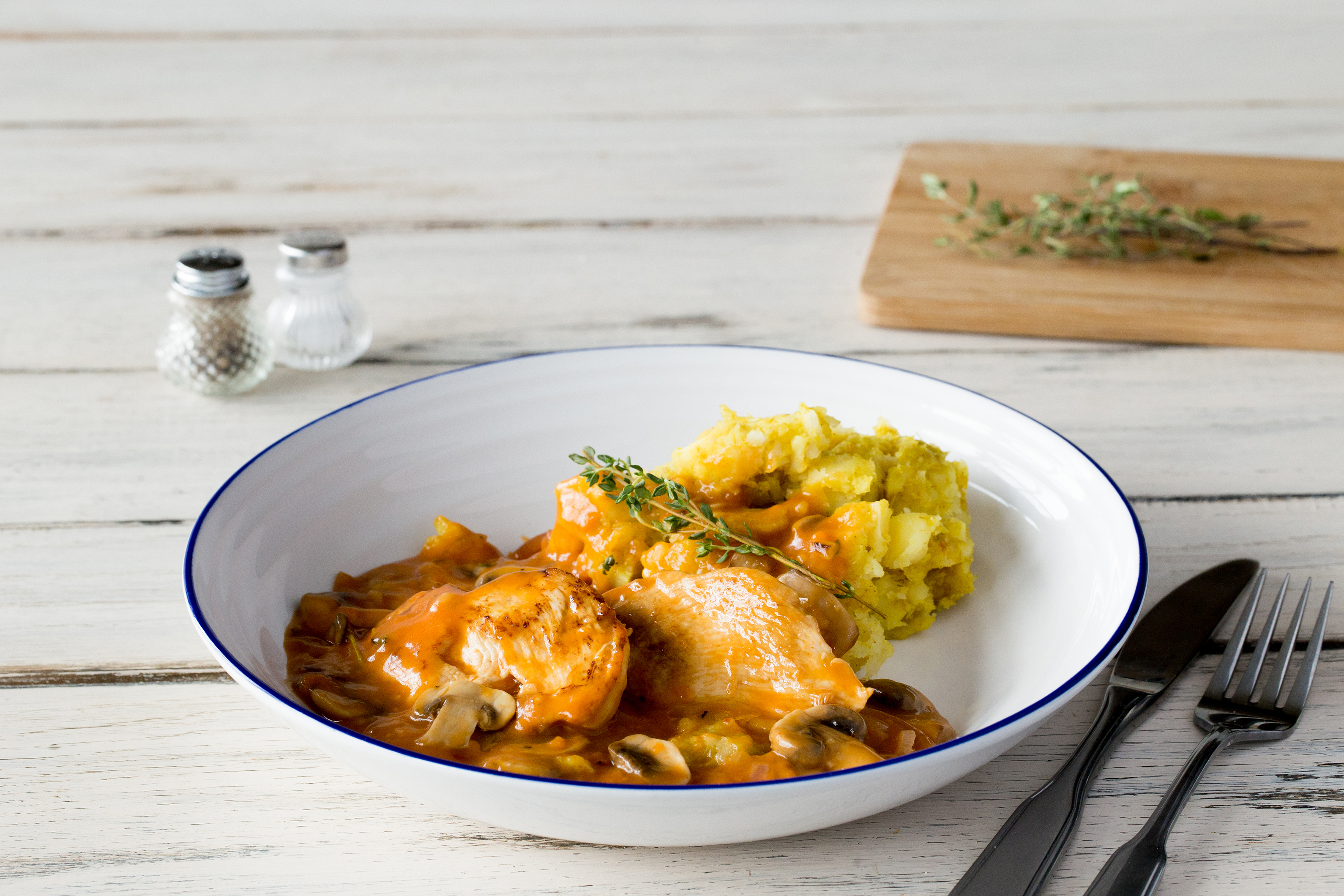 Chicken Chasseur with Swede Mash