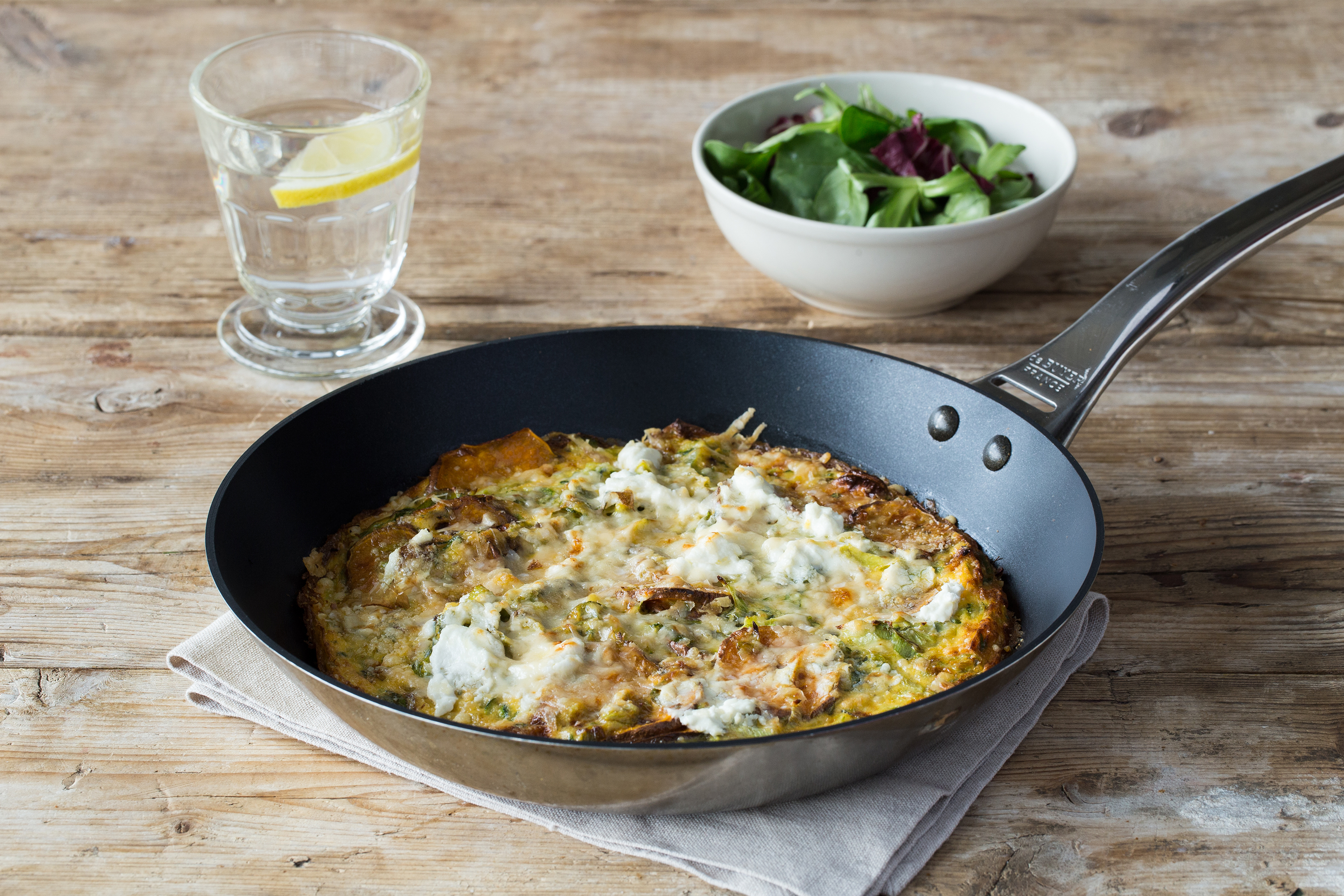 Vegetable & Goat Cheese Frittata