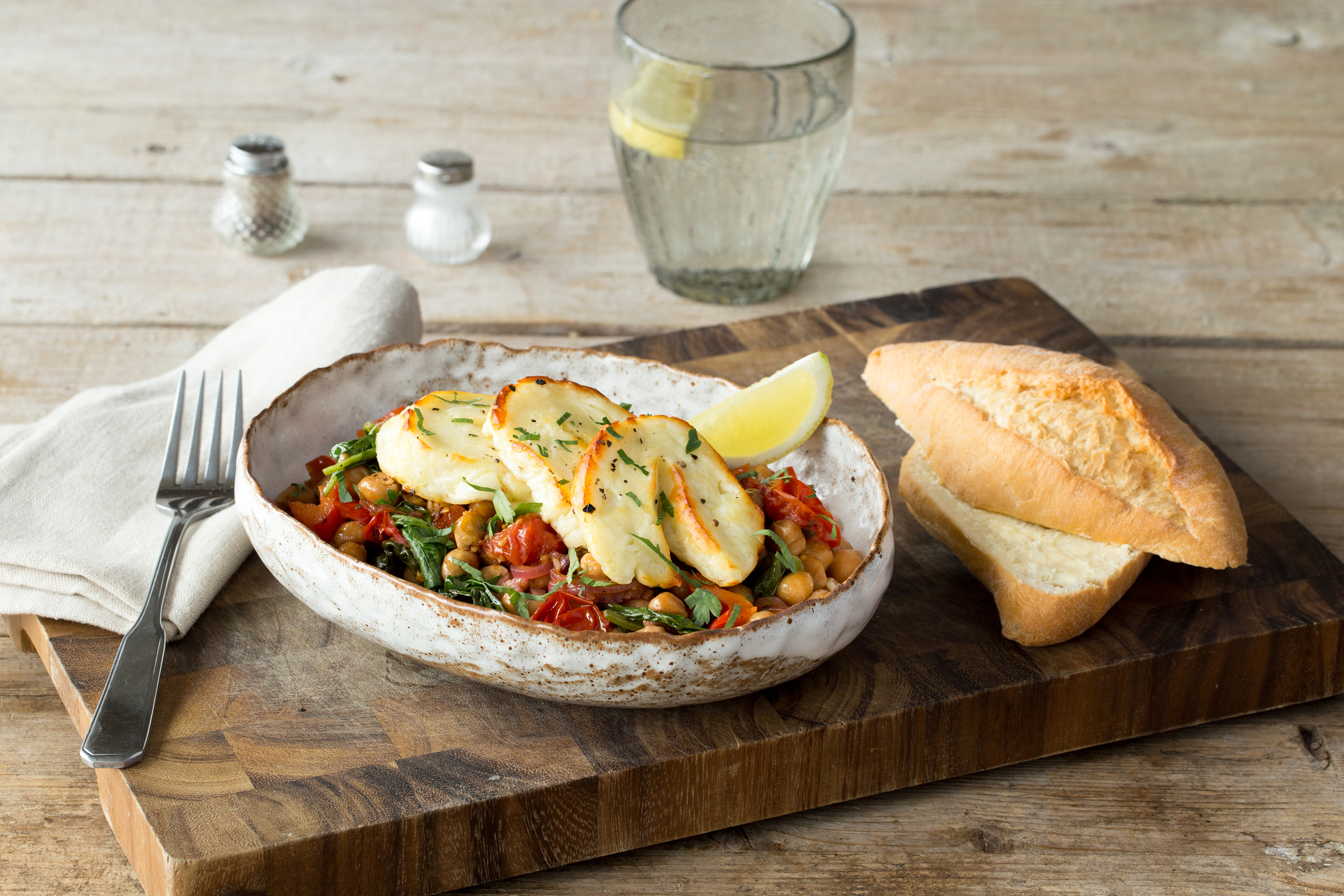 Spanish Chickpeas with Haloumi