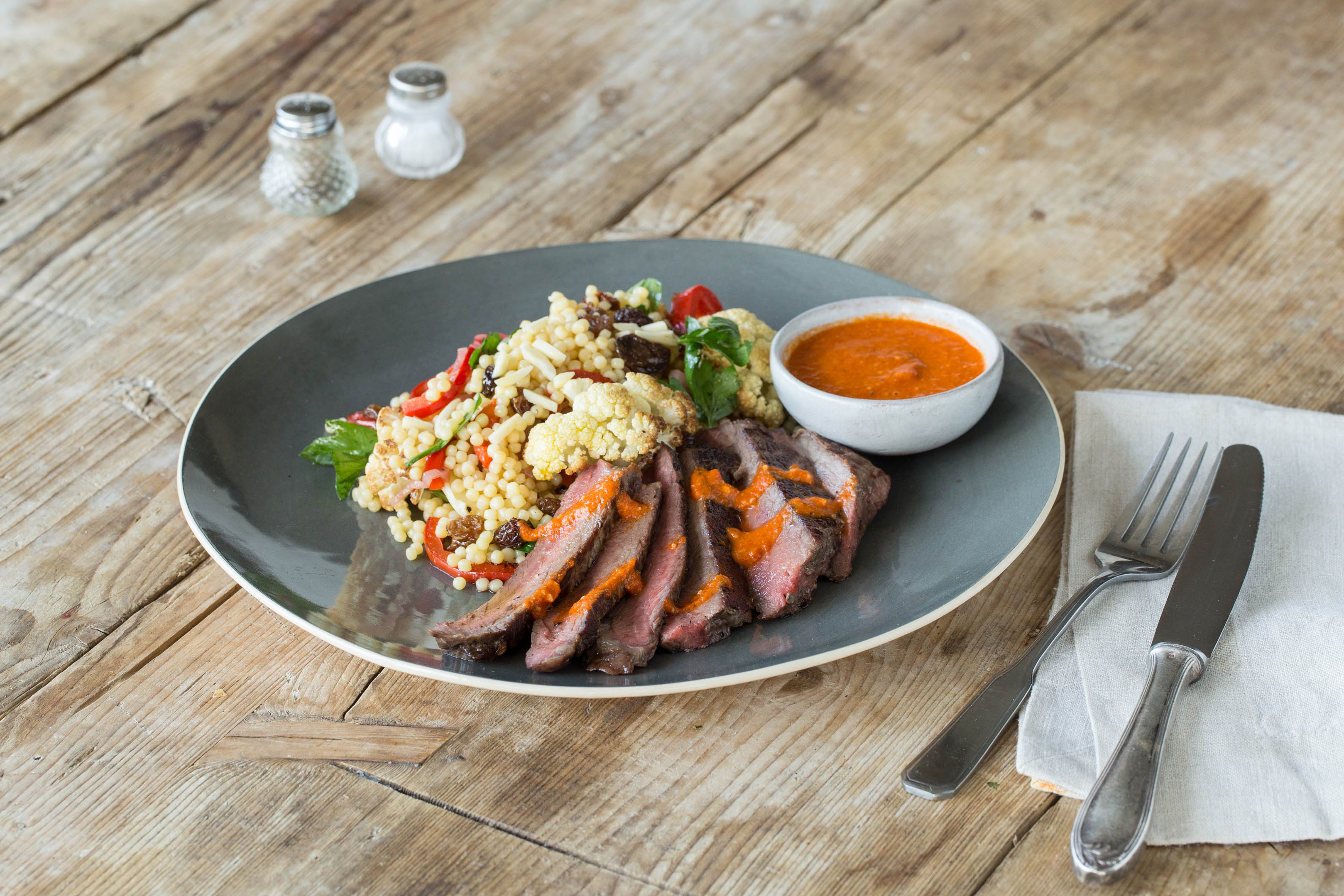 Blackened Steak and Roasted Cauliflower Salad