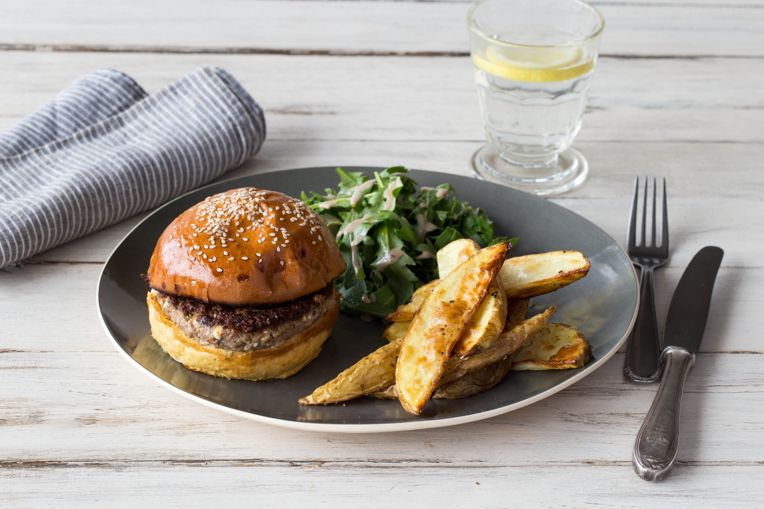 Protein-Packed Turkey and Feta Burgers