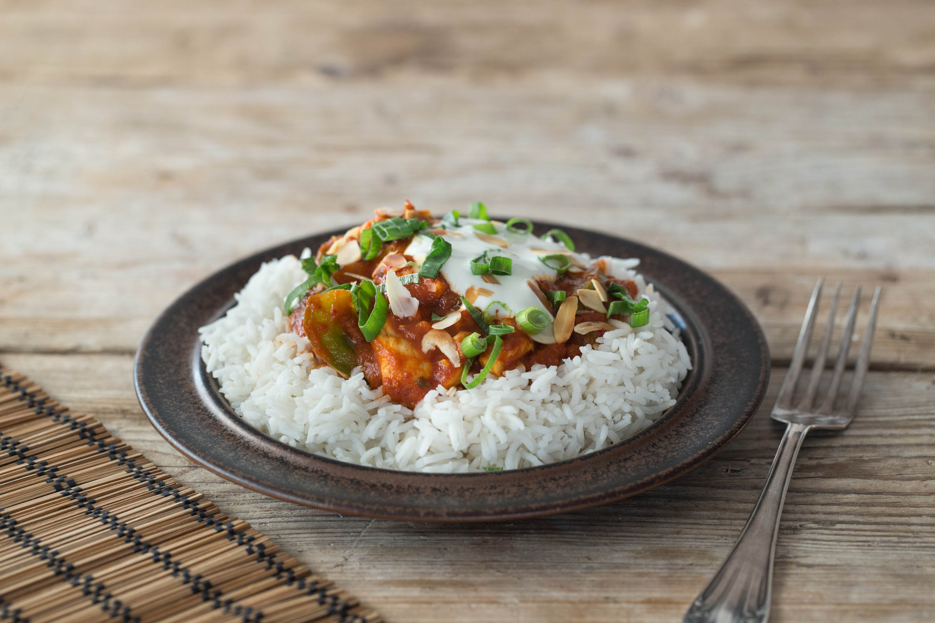 Tomatiges Puten-Paprika-Curry