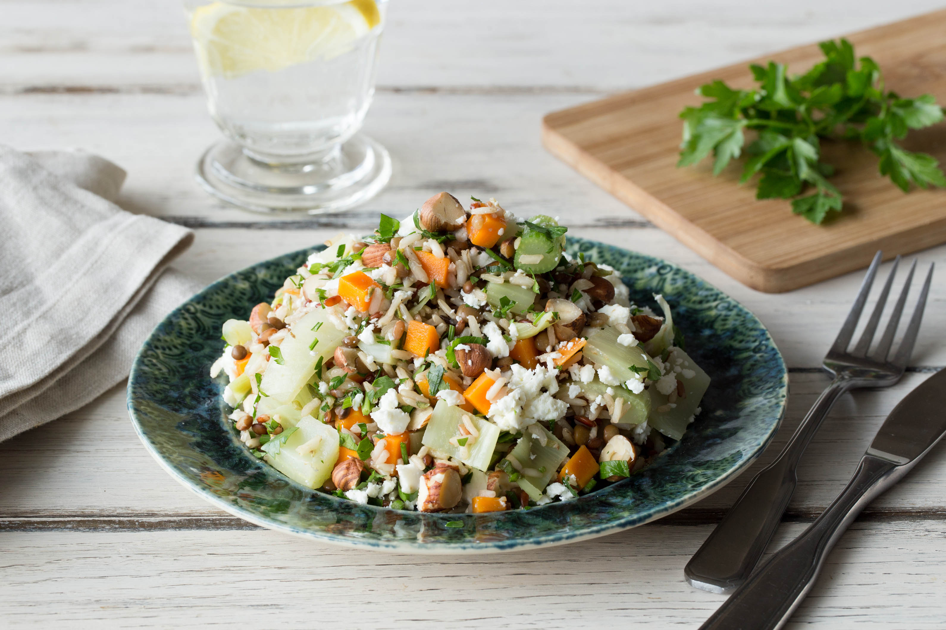 Raffinierter Linsen-Salat mit Fenchel,