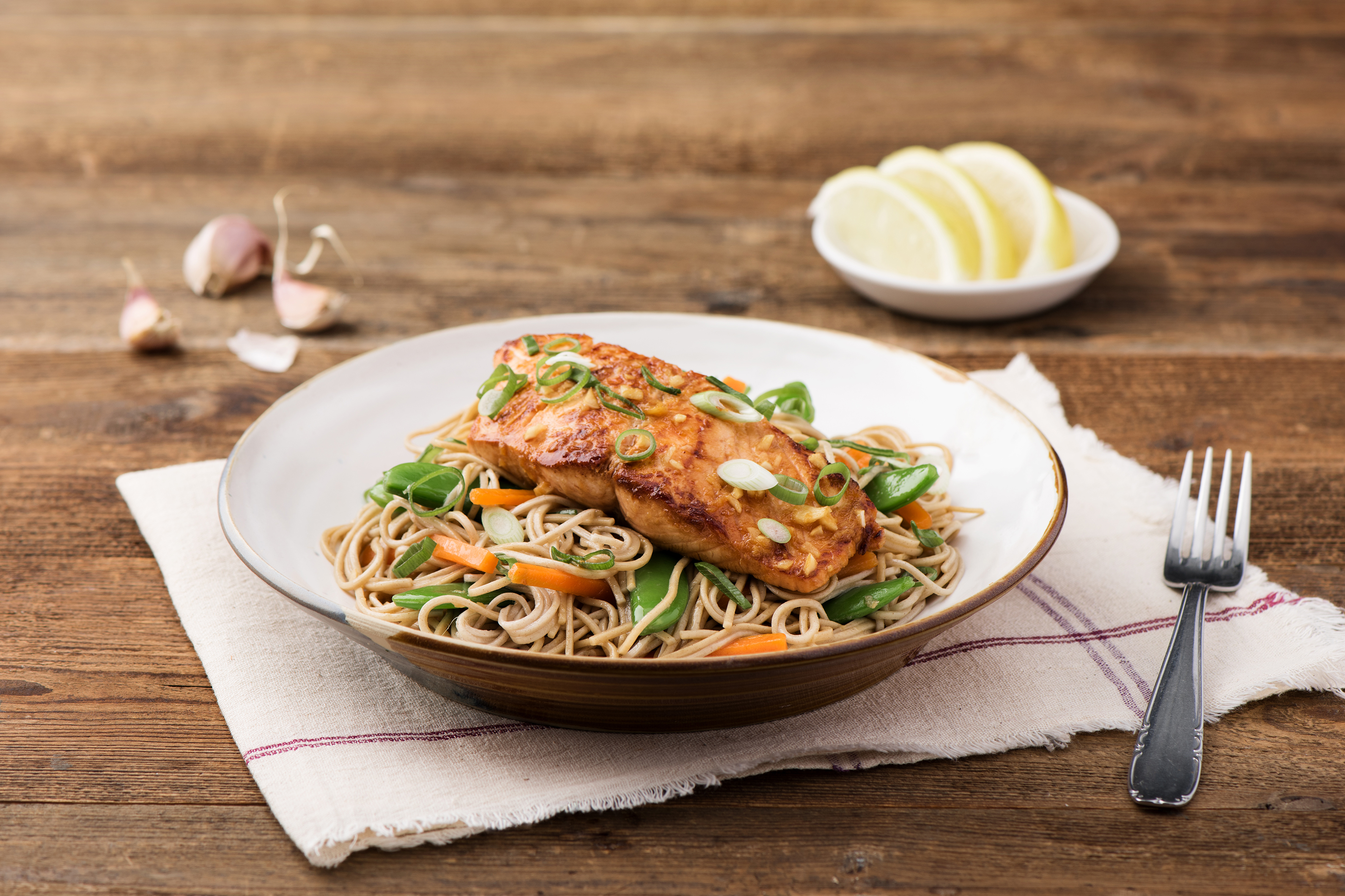 Teriyaki Salmon with Soba Noodles